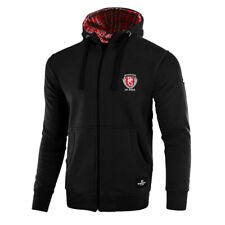 Felpa con cappuccio PRETORIAN pullover hooligans casual ultras tessuto scozzese nero