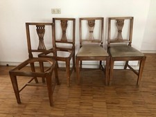 4 sedie stile Impero antiche in noce fine '700 molto solide