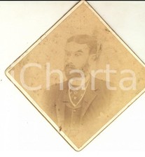 1880 ca TORINO Ritratto di giovane nobiluomo *Fotografia SCHEMBOCHE 9x9 cm
