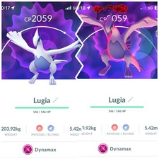 Lugia Dynamax Pokemon Gen2 Go Stesso/30 Giorni Johto Pokémon Leggendario