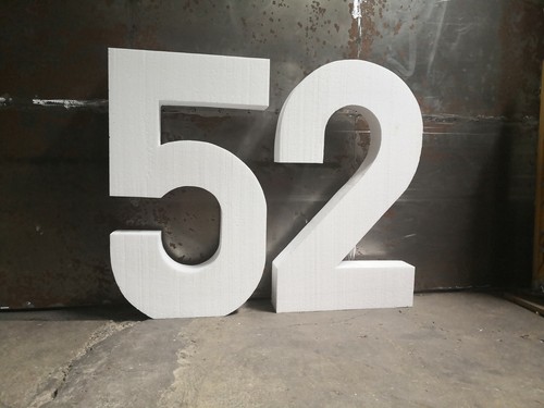 Numero polistirolo 70x10 - numero, cm