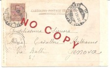 Ambulante ferroviario Firenze Empoli Livorno 20.9.1903 su cartolina S. Cecilia.