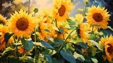Modern Artwork Sunflowers