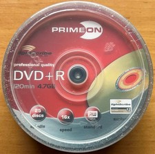 Mandrino 25 - PRIMEON - DVD+R - LIGHTSCRIBE - 4,7GB/120min - 1-16x - NUOVO/CONFEZIONE ORIGINALE.!