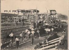 FOTOGRAFIA 1911 CANTIERE EDILE POSA ROTAIE EDILIZIA TORINO ZONA FERROVIA