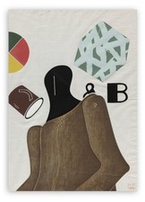 Emilio Tadini serigrafia su tela 70x50