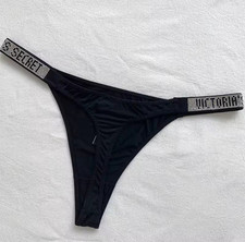 Victoria’s Secret Mutande Perizoma Tanga Slip Lingerie Brillantini Strass Nuova
