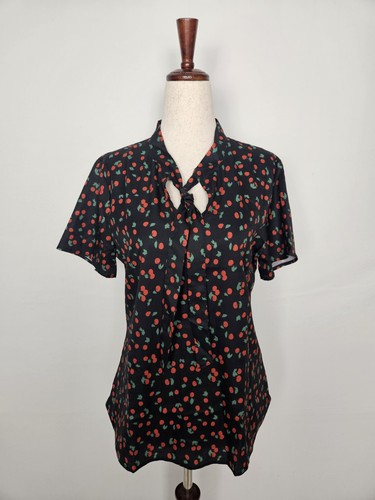 Top donna allegra nero - k, raso