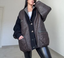 Bomber In Pelle E Cashmere