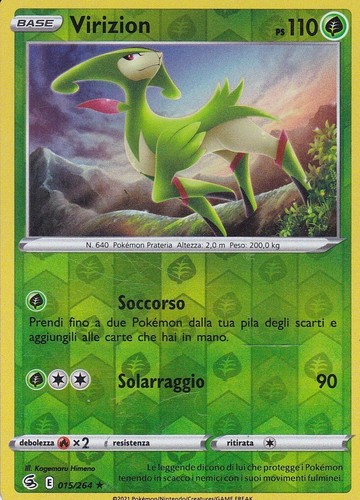 Carta pokemon virizion - pokemon,