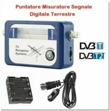PUNTATORE MISURATORE DI CAMPO SEGNALE ANTENNA DIGITALE TERRESTRE FINDER DVB-T