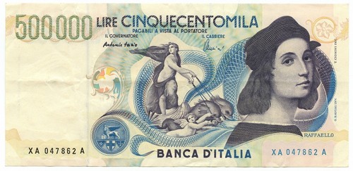500000 lire banca italia - 500000, d'italia