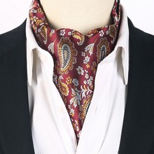 Cravatta Ascot Borgogna con
