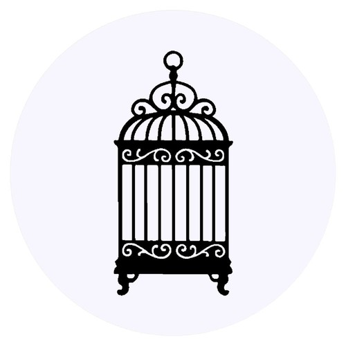 Adesivi ornate birdcage - 'ornate, birdcage'