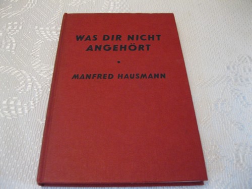 Manfred hausmann was dir - manfred, nicht