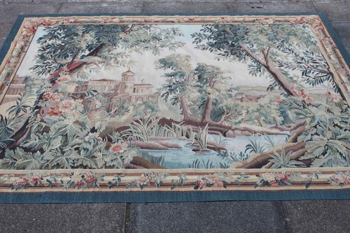 Arazzo aubusson verde - arazzo,