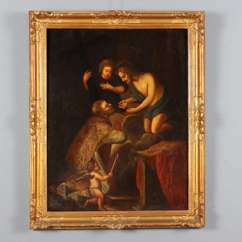 Dipinto antico santo vescovo - dipinto,