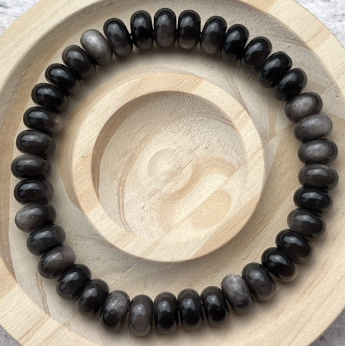 Bracciale ciambella ossidiana