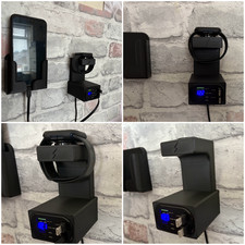 Stazione di ricarica da parete con cavi retrattili, caricabatterie orologio Samsung, supporto telefono