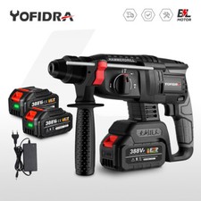 Trapano Tassellatore Martello Demolitore Percussione Con 2 Batterie SDS PLUS