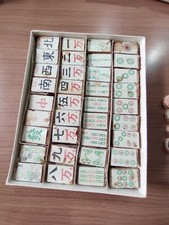 Mah Jong in legno artigianale anni 60 usato ritrovato in soffitta