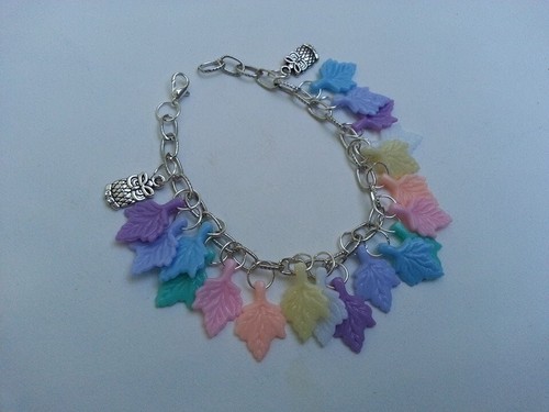 Bracciale perline foglioline