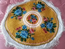 centrotavola rotondo tovaglietta decorazione tavolo con frange cm 120 casa