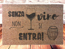Zerbino Tappeto Tappetino  Personalizzato ingresso casa interno Vino Birra Amici