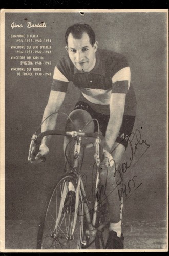 Cartolina ciclismo bartali - ciclismo,