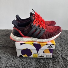 Adidas Ultra Boost 2.0 Uomo - Nero/Rosso - UK7 - Nuove - 100% Autentiche - AQ5930