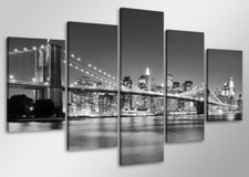 Quadro su tela Quadri moderni New York 100 x 50 cm 5 tele modello : XXL 6402