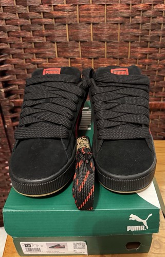 Puma scamosciato nero rosso - puma, nero/rosso