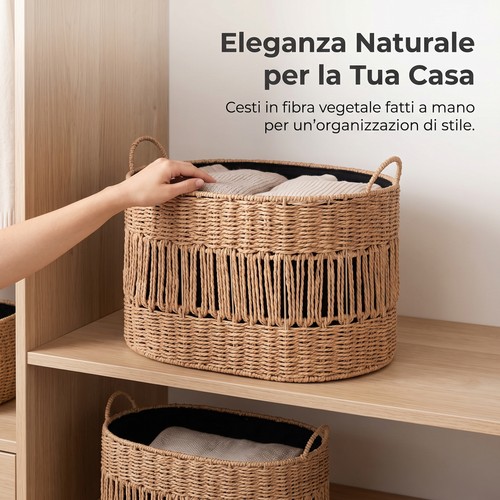 Cesto portaoggetti fibra - cesto, in