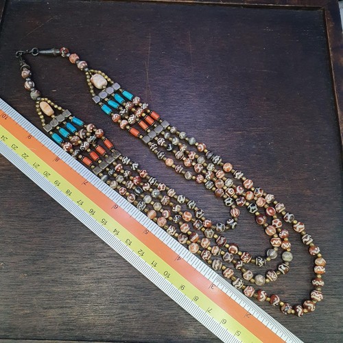 Antica collana perle incise - perle,
