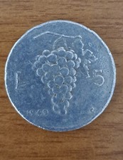 MONETA 5 LIRE "GRAPPOLO UVA" DEL 1949  RARA