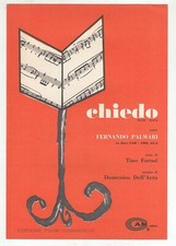 Spartito FERNANDO PALMARI Chiedo - Domenico Dell'Aera 1966