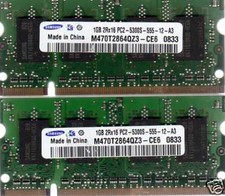 2 GB 2x1 GB memoria notebook