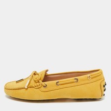 Tods Yellow Nubuck Leather