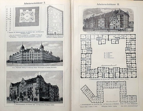 1893 stampa antica case - stampa,