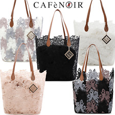 CAFèNOIR borsa donna a spalla PIZZO con sacchetto Nero Rosa Bianco fuxia ESTATE