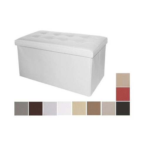 Puff pouf contenitore ecopelle - contenitore,