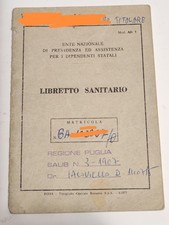 Libretto Sanitario Personale antico Anno 1974