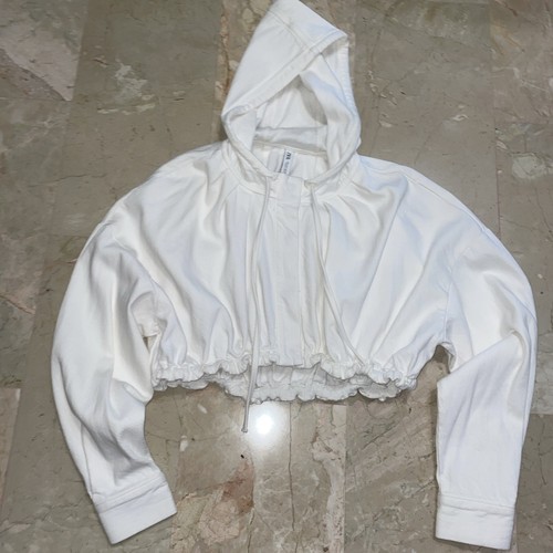 Giacca jeans corta bianca - giacca, con