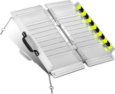 Rampa per Sedia a Rotelle Portatile 2FT, Rampe per Handicap in Alluminio Antiscivolo con Maniglia, Tenere