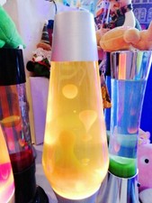 LAMPADA LAVA  VINTAGE MATHMOS ASTRO COLLEZIONE YELLOW WAX LIQUIDO NEUTRO RARE