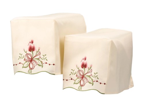 Embroidered pair tulip - embroidered,