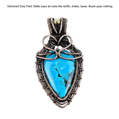 Copper tibetan turquoise - copper, stone