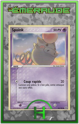 Spoink émeraude 66 106 - spoink, ex:Émeraude