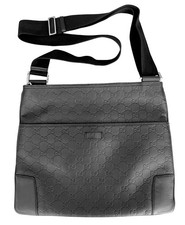 Gucci Guccissima Messenger in Pelle Nera - Unisex - AUTENTICA