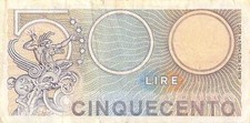 Banconota Italia 500 Lire